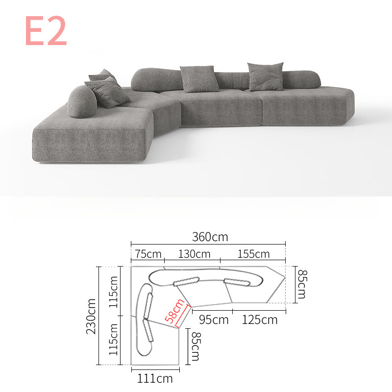 Italian modular fabric sofa