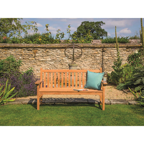 3 Seat Bench with Curved Back & Flat Armsgarden