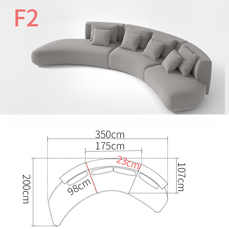 Curved furniture combination