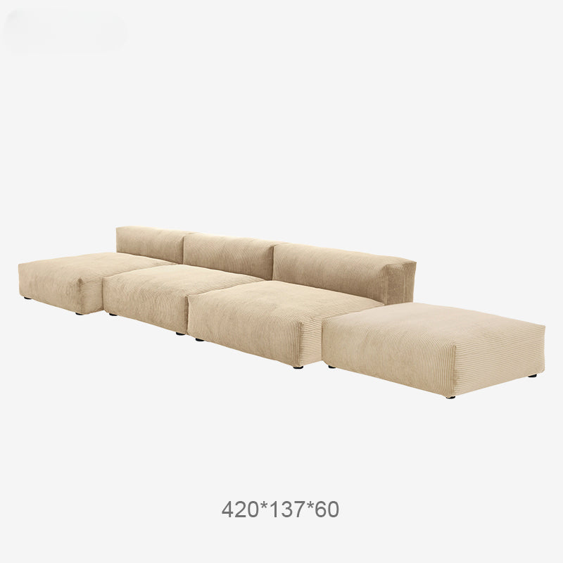 South African corduroy modular fabric sofa/Nordic minimalism straight row combination