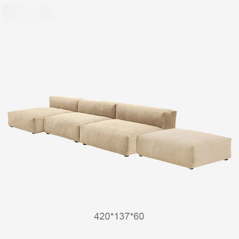 South African corduroy modular fabric sofa/Nordic minimalism straight row combination