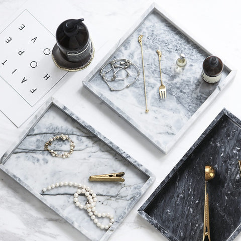 Nordic minimalist marble tray storage tray