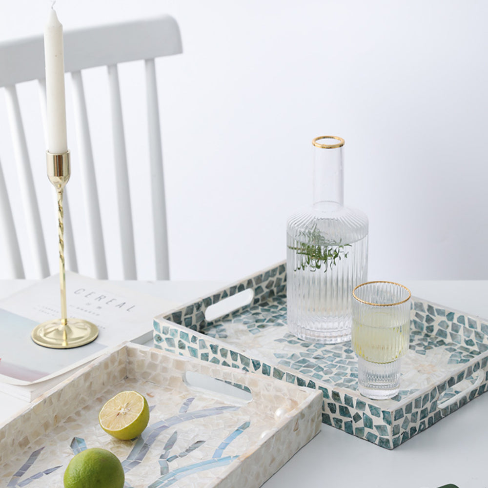 French natural shell tray, dining table storage, fruit tray