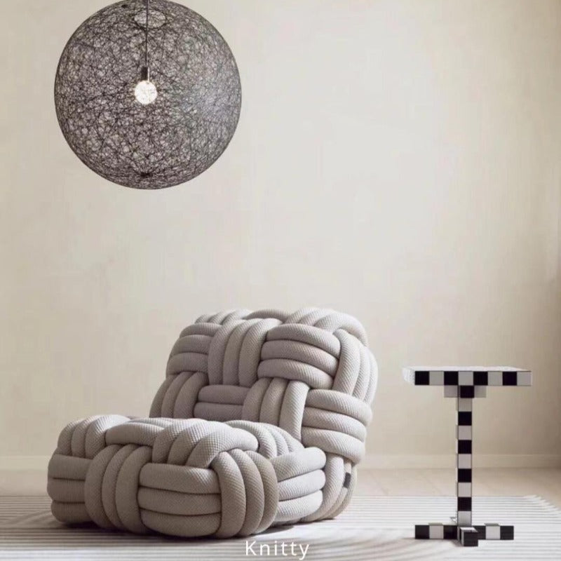 Designer Creative Art Personality New Single Sofa Moooi Sofa Chair Knitty