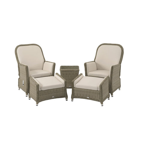 Carlo Recliner Set with 2 Footstools & Side Tablegarden