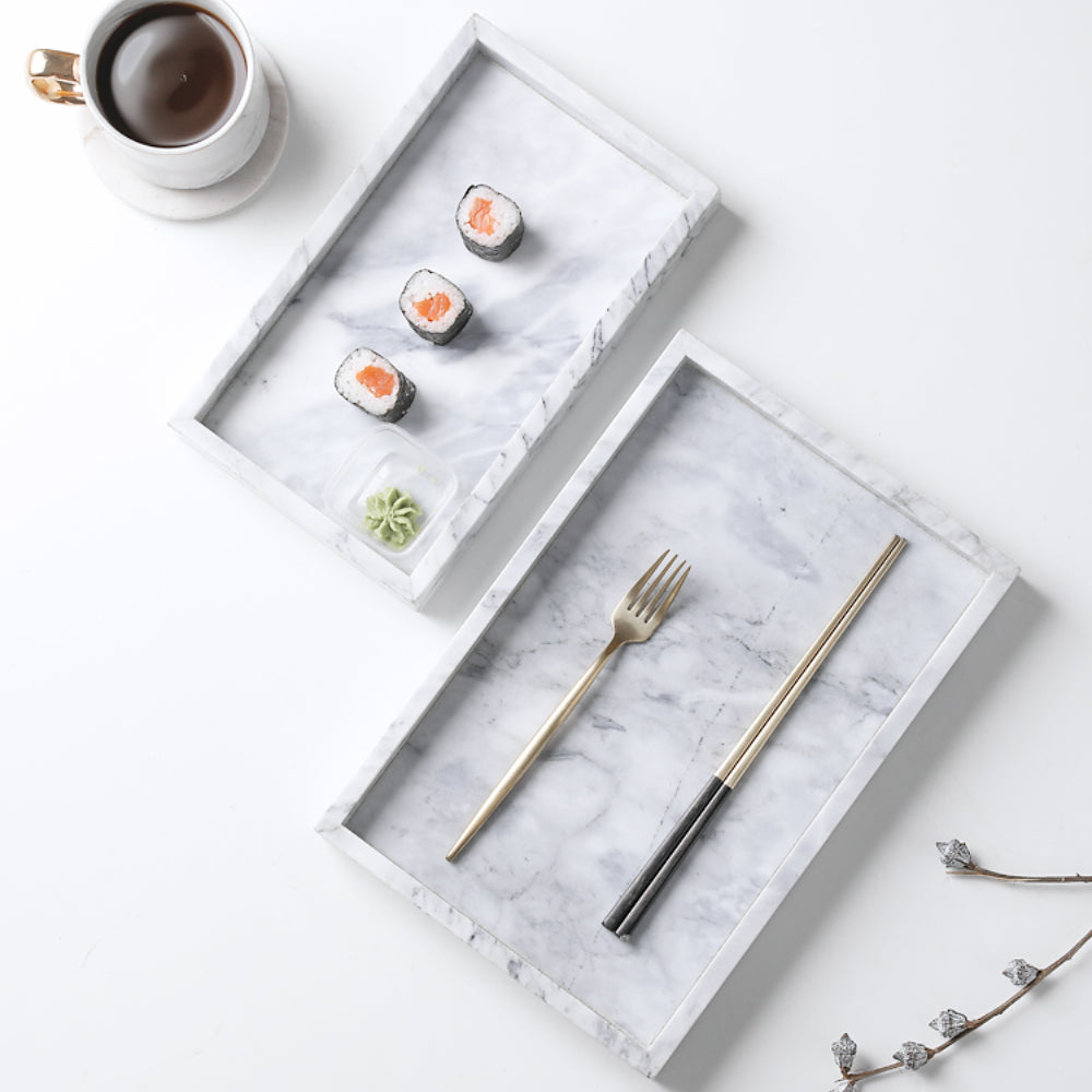 Nordic minimalist marble tray storage tray