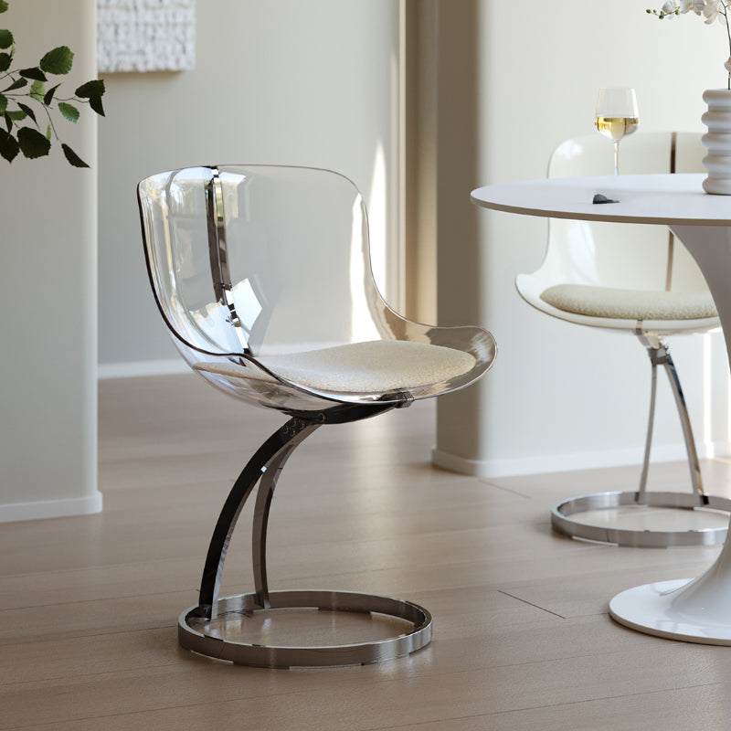 Designer's Creative Cream Home Acrylic Chair