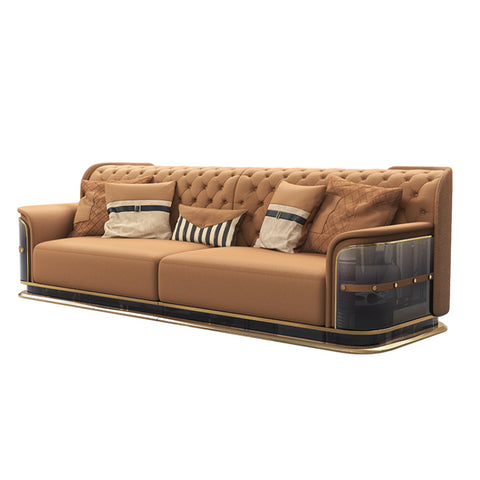 Italian art aesthetics leather sofa