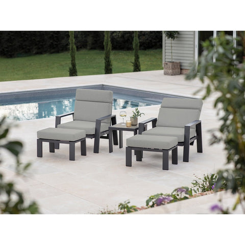 Recliner Set with 2 Footstools & Side Tablegarden