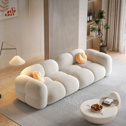 Cream cotton candy sofa