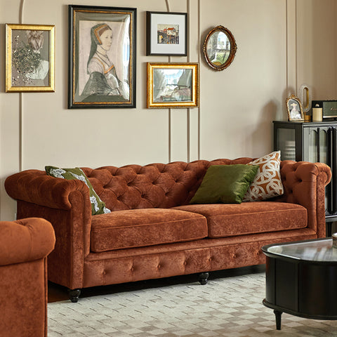 French Velvet Sofa