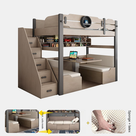 Upper and lower multi-function combined bed