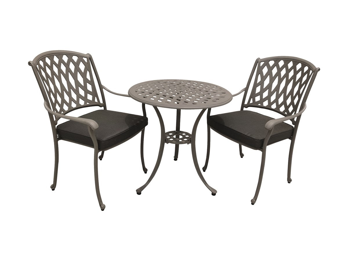 Stone Cast Aluminium 2 Seat Bistro Setgarden