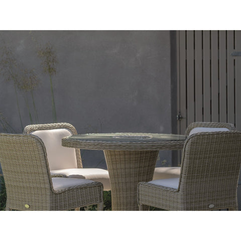 Carlo Round Bar Set with 4 Bar Chairsgarden