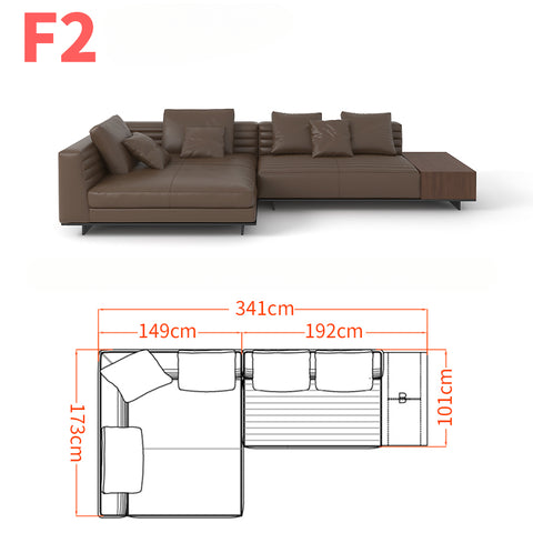 High-end Italian minimalist sofa