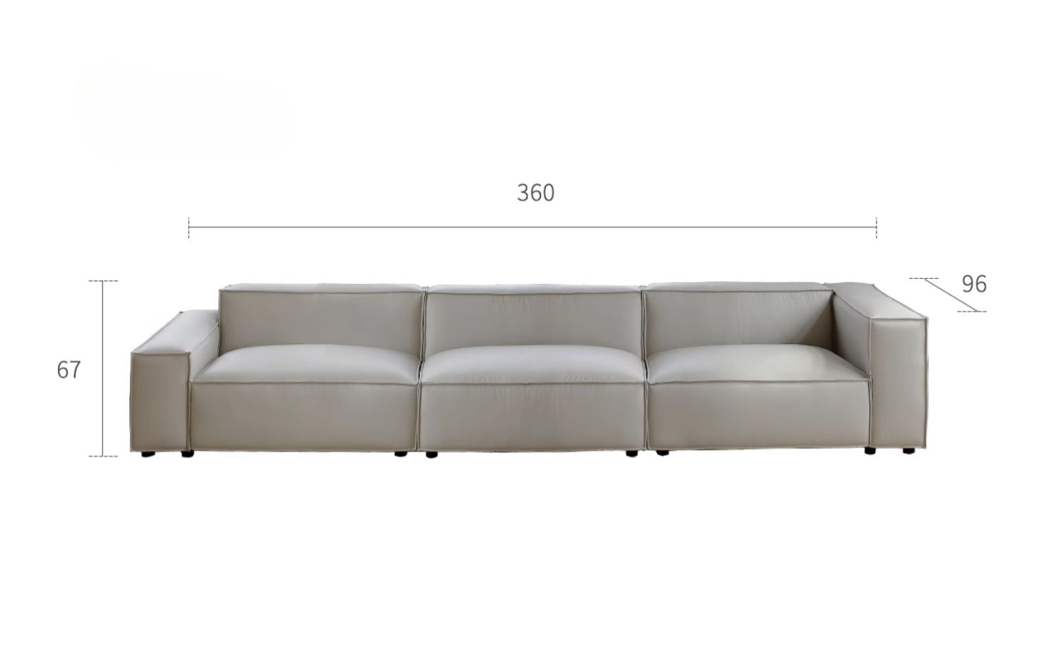 Minimalist leather sofa