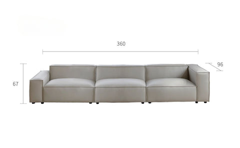 Minimalist leather sofa