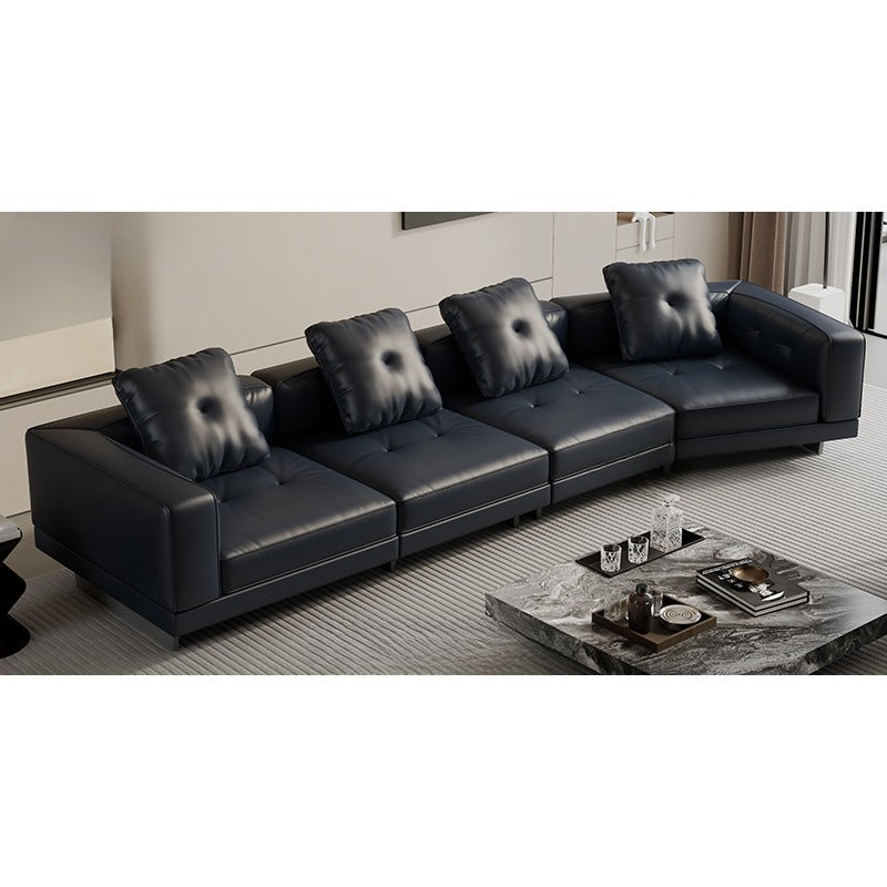 Italian DYLAN minimalist leather sofa