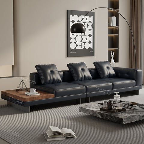 Italian DYLAN minimalist leather sofa