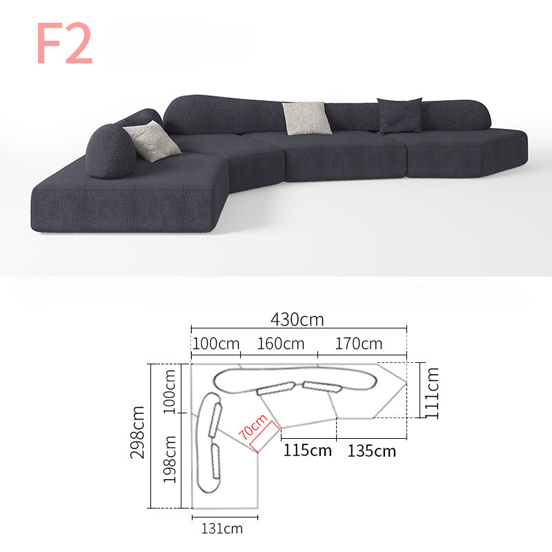 Italian modular fabric sofa