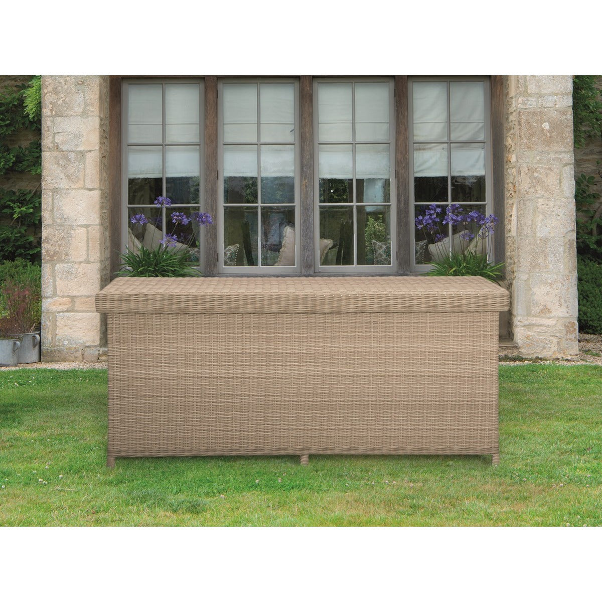 Sandstone Rattan Large Cushion Box with Linergarden