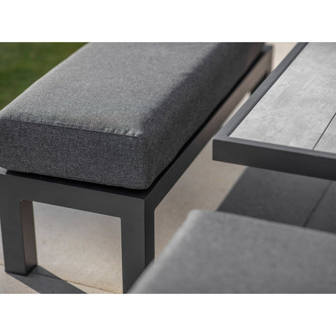 Corner Sofa with Square Piston Adjustable Table & 2 Benchesgarden