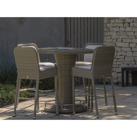 Carlo Round Bar Set with 4 Bar Chairsgarden