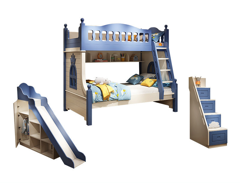 Children&#039;s bed bunk bed slide combination bed