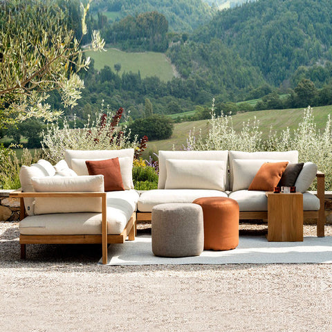 Teak open-air sofa garden