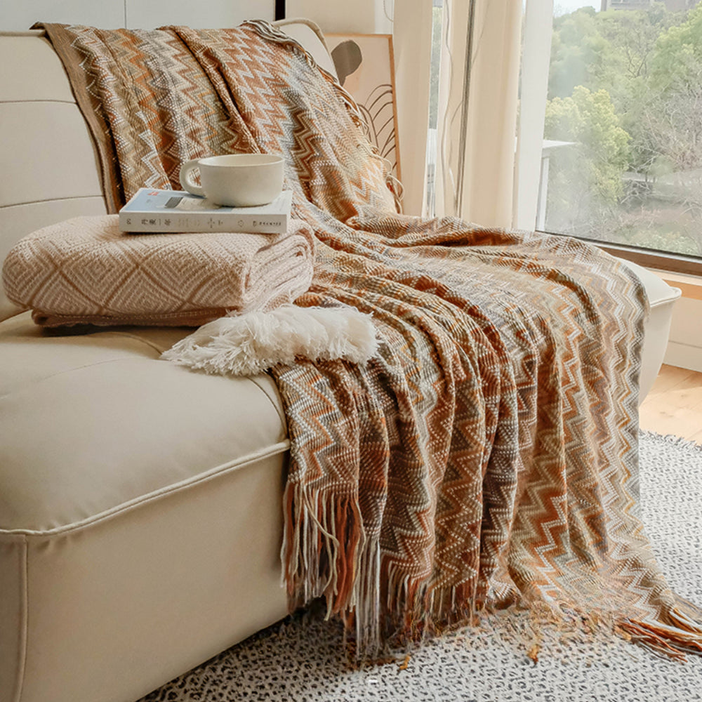 Bohemian air conditioning blanket sofa blanket