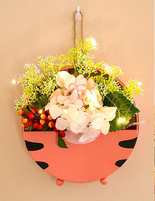 Wall flower basket ornaments live room wall bionic flower background decoration