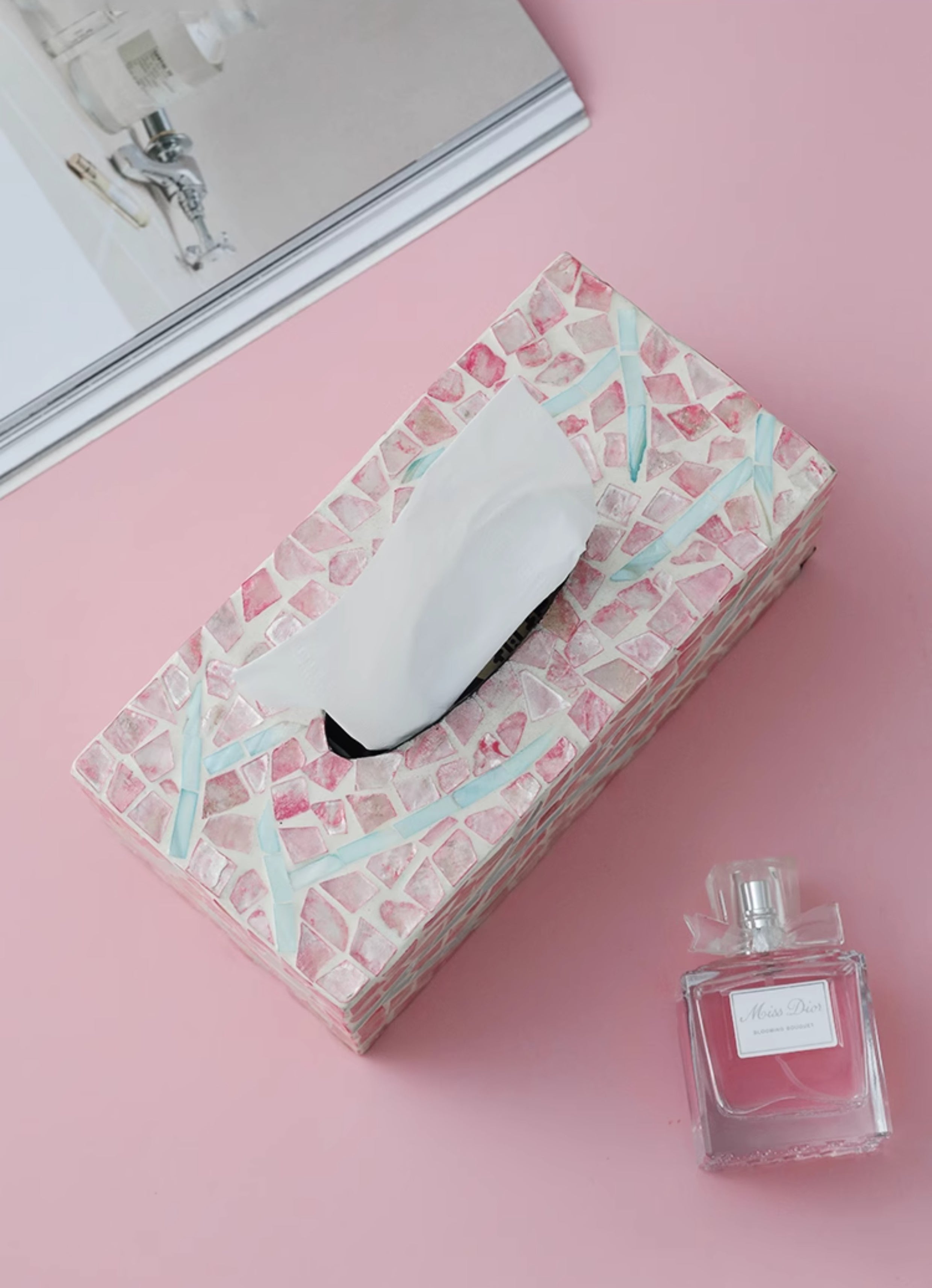 Natural Shell Decorative Tissue Box Creative Paper Drawer Box