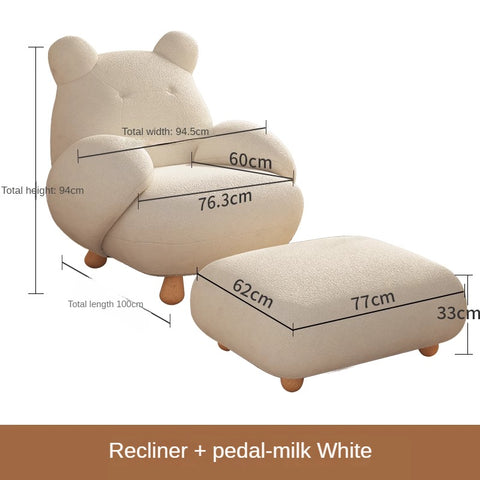 Rocking chair Lazy sofa Single balcony Leisure cream wind recliner Living room designer sofa rocking chair