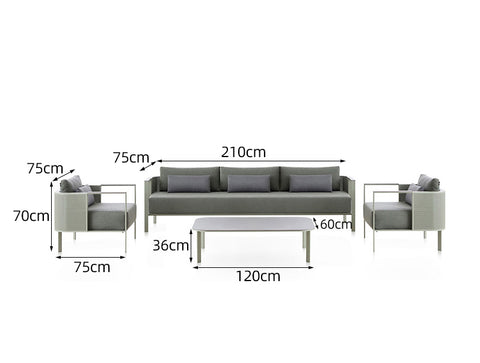 Outdoor Sofa Combination Sales Department Villa Courtyard  garden Lying Chair garden