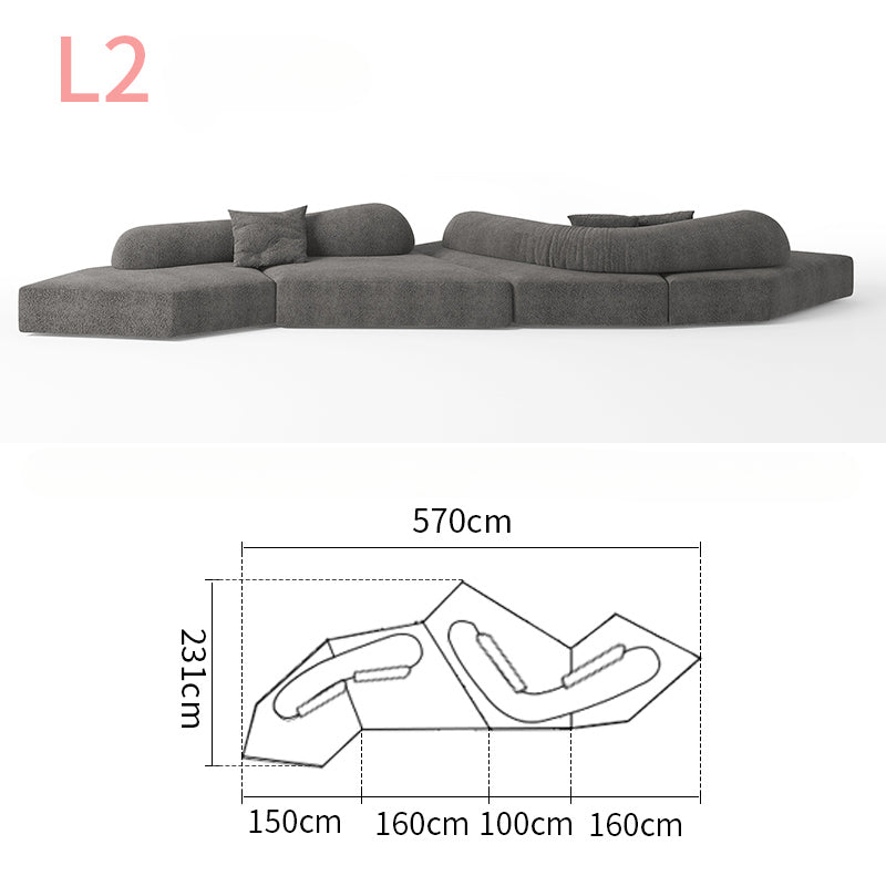 Italian modular fabric sofa