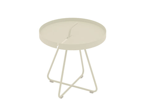 Mocha Side Tray Table With Removable Topgarden