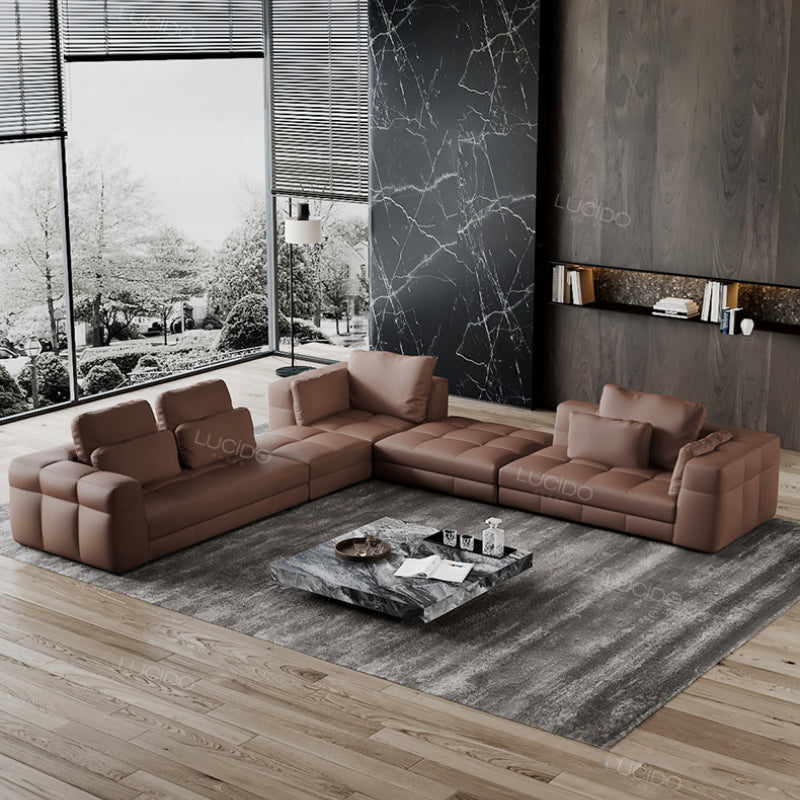 Italian suit leather sofa