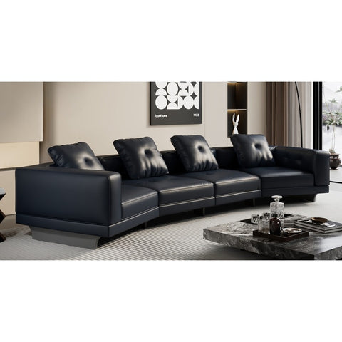 Italian DYLAN minimalist leather sofa