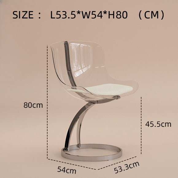 Designer's Creative Cream Home Acrylic Chair