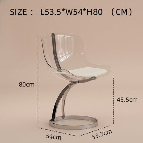 Designer's Creative Cream Home Acrylic Chair