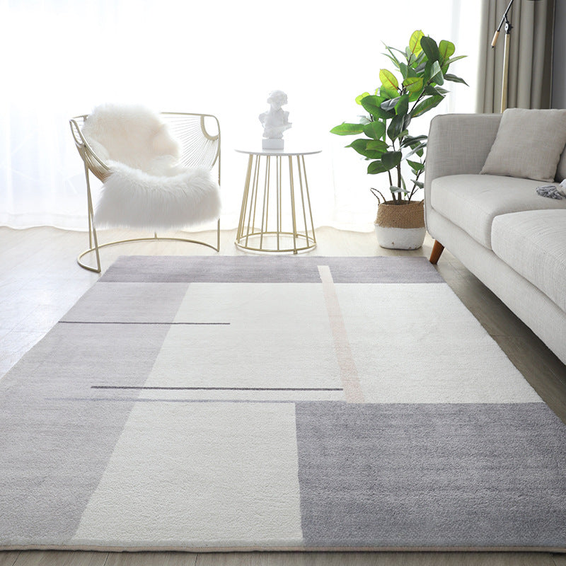 Imitation cashmere living room carpet simple home bedside blanket bedroom cloakroom fresh floor mat large area plush blanket