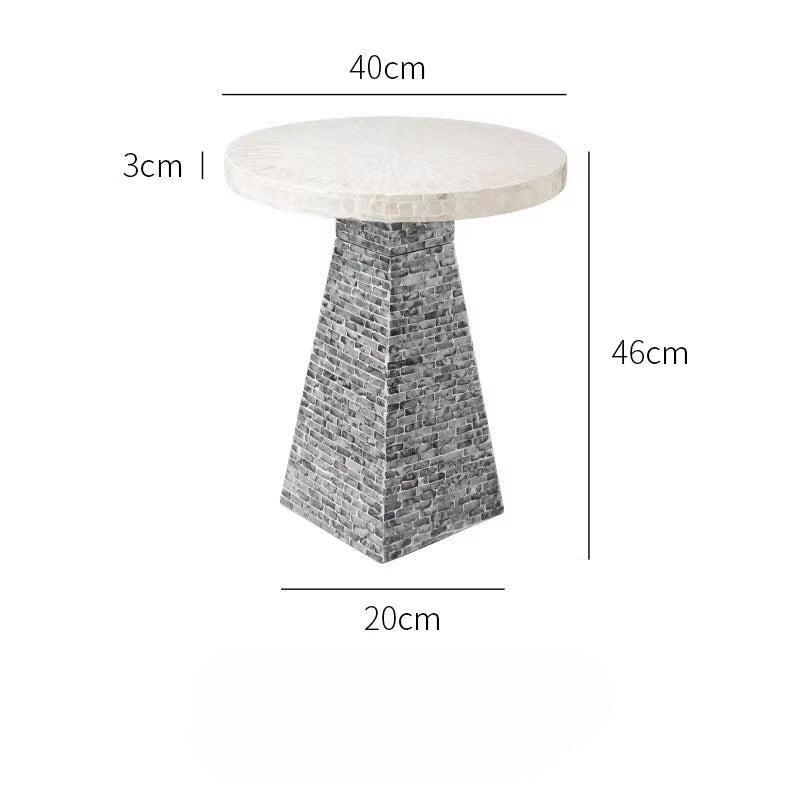 Creative and simple shell tea table, home balcony side table