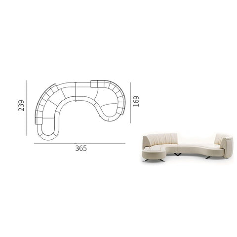 Backrest track rotating sofa