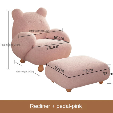 Rocking chair Lazy sofa Single balcony Leisure cream wind recliner Living room designer sofa rocking chair