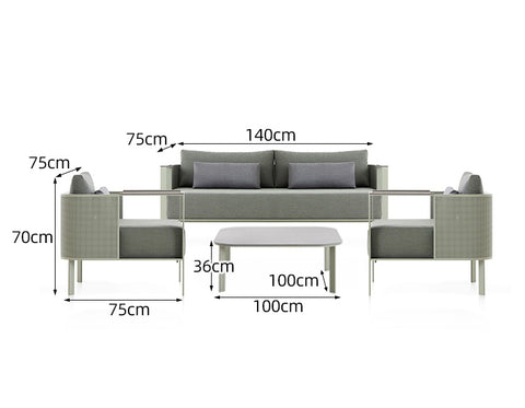 Outdoor Sofa Combination Sales Department Villa Courtyard  garden Lying Chair garden