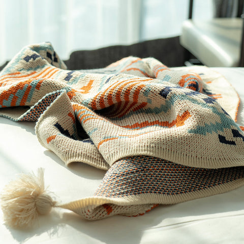 Bohemian sofa blanket