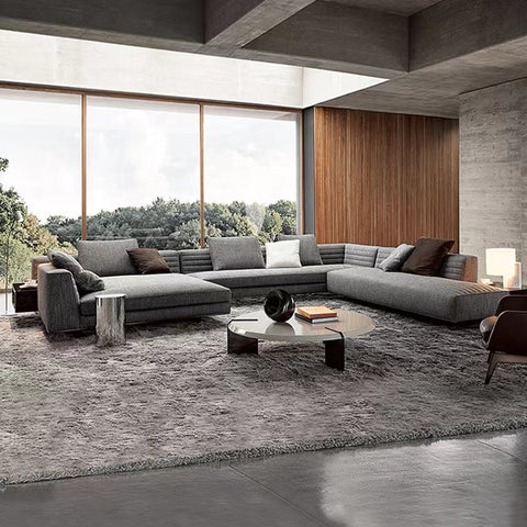 Italian designer customized series living room sectional sofa set line fabric module large sofa couch