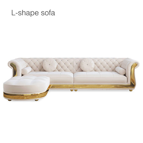 modern furniture sofa Light luxury leather modern furniture sofa American living room 123 combination sofa