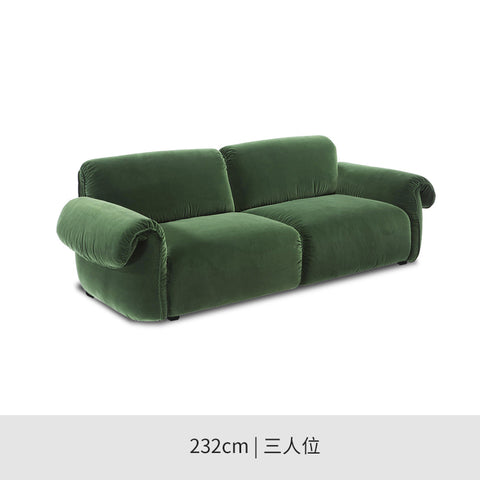 Italian Nordic minimalism velvet fabric sofa three-seat combination