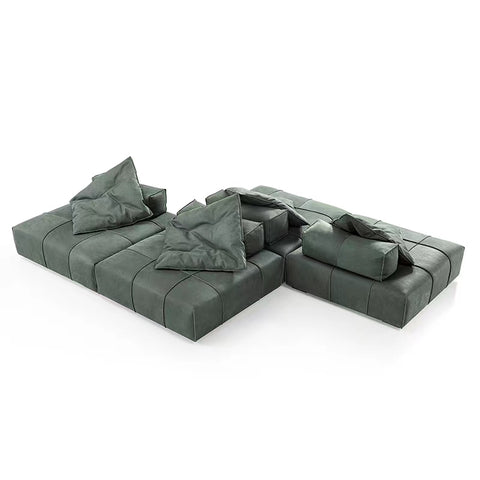 Italian sofa set modern couch living room frosted fabric module sectional sofa